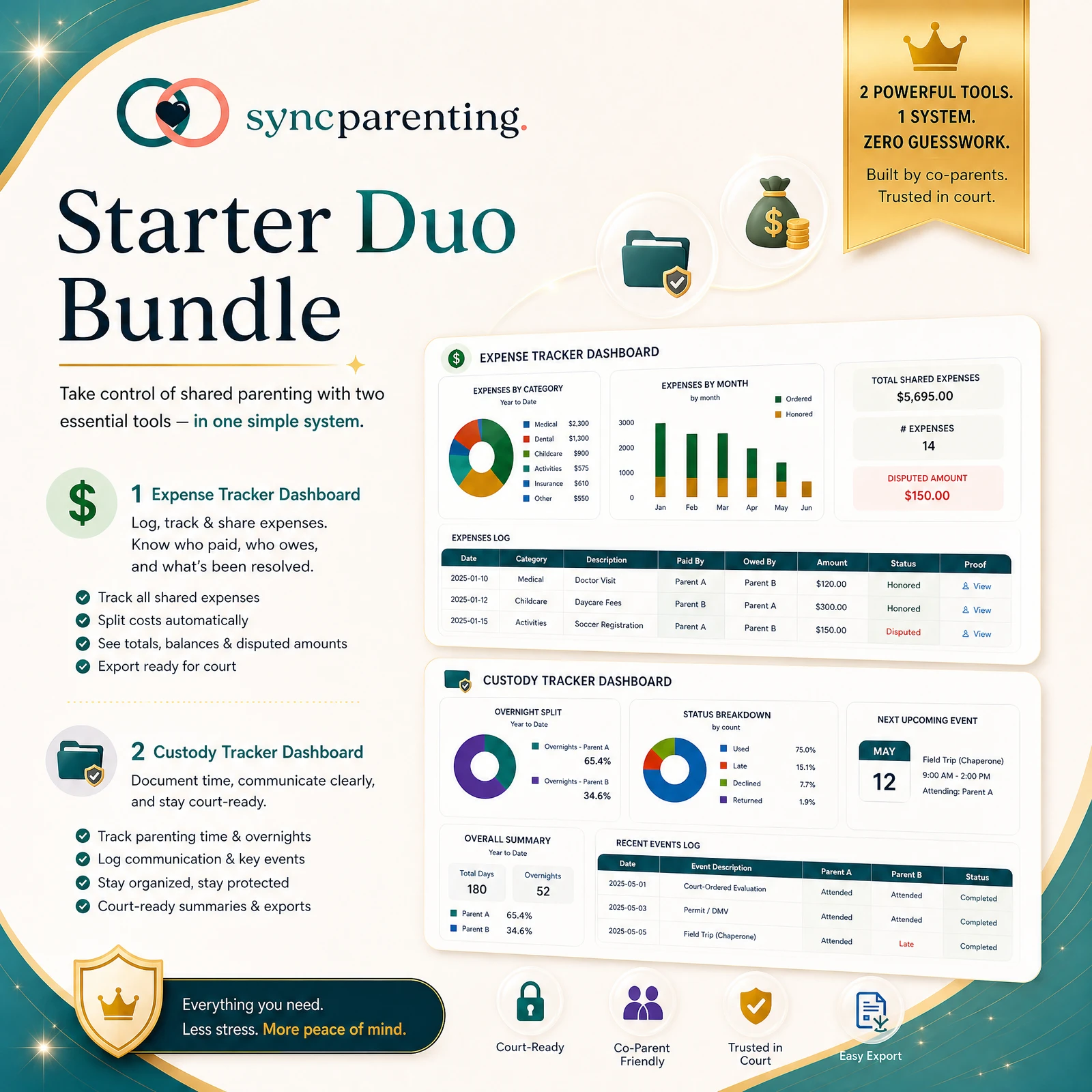 Starter Duo — Calendar + Expense Tracker